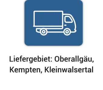 Liefergebiet: Oberallgäu, Kempten, Kleinwalsertal